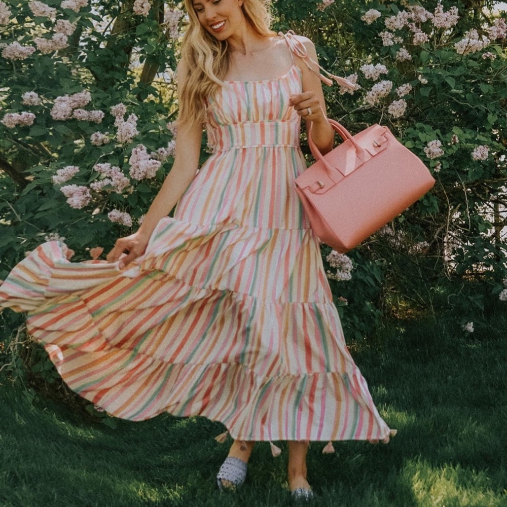 Chicwish Multicolor Striped Maxi Dress